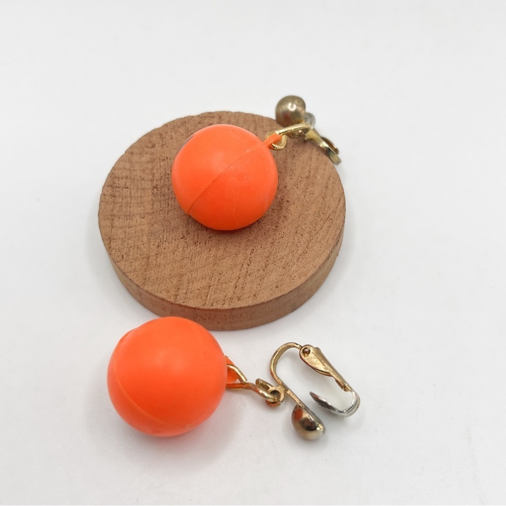 Vintage Happy Jack-O-Lantern Earrings - Picture 3 of 5